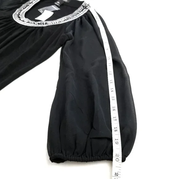 White House Black Market Jewel Neck Chemise Dress - Picture 6 of 12